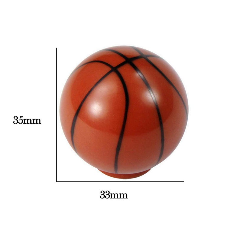 ZILucky Baseball Drawer knobs Ball Sports Party Theme Children and Baby Home Decor Drawer Pulls Handles for Dresser Cupboard Wardrobe Cabinet Kitchen Knobs Pack of 6 (Basketball) - Image 2